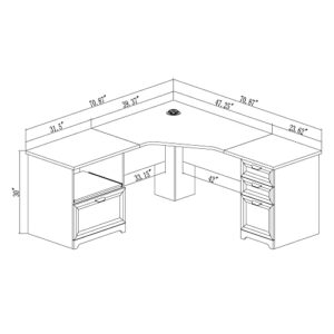 Realspace® Magellan Performance 71"W L-Shape Corner Desk, Cherry