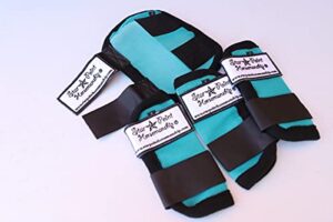 star point mini-pony fly boots (teal set of 4)