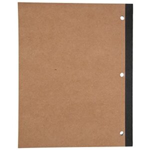 Mead Notebook, 1 Subject, Wide Ruled Paper, 80 Sheets, 10-1/2" x 8", Wireless Neatbook, Black (05222AA5)