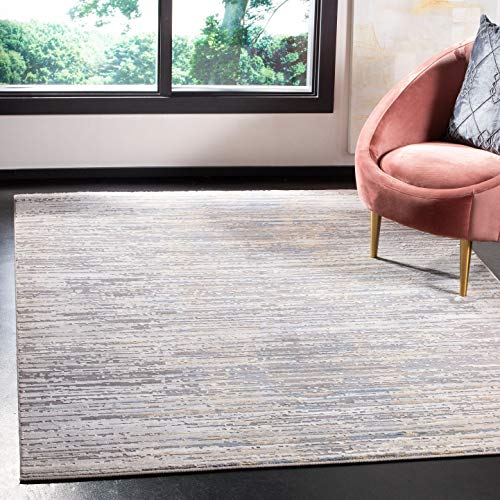 Safavieh Meadow Collection 5'3" x 7'6" Grey Light Grey MDW179F Modern Abstract Area Rug