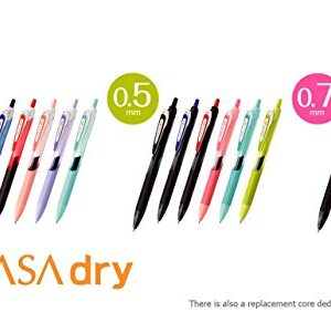 Zebra Sarasa Dry 0.5 Retractable Gel Ink Pen for left-handed, Rubber Grip, 0.5 mm, 3 Body Color Black Ink, Sticky Notes Value Set