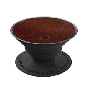 popsockets: collapsible grip & stand for phones and tablets - brown vegan leather