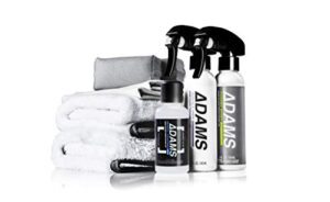 adam's uv tracer ceramic wheel coating complete kit - upgraded, patent pending uv technology 9h hardness ceramic coating formula - long lasting protection that beads and repels water