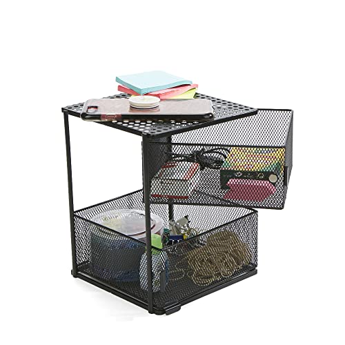 Mind Reader Storage, Black 2 Magnetic Rack