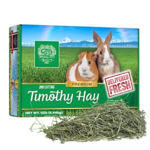 small pet select 2nd cutting perfect blend timothy hay pet food for rabbits, guinea pigs, chinchillas and other small animals, premium natural hay grown in the us, 12 lb