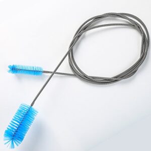 slson aquarium filter brush flexible double ended bristles hose pipe cleaner stainless steel long tube cleaning brush for fish tank or home kitchen