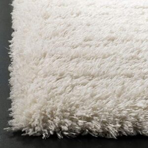 SAFAVIEH Flokati Shag Collection 4' x 6' Ivory FLK950B Solid 2.75-inch Thick Area Rug