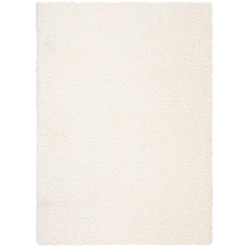 SAFAVIEH Flokati Shag Collection 4' x 6' Ivory FLK950B Solid 2.75-inch Thick Area Rug