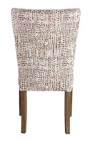 Sole Designs The Julia Collection Contemporary Tufted Fabric Upholstered Wood Dining Chair, Set of 2, Sediment Brown