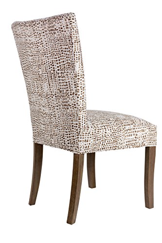 Sole Designs The Julia Collection Contemporary Tufted Fabric Upholstered Wood Dining Chair, Set of 2, Sediment Brown