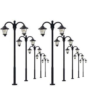 evemodel lym18 10pcs model railway led lamppost lamps street lgihts ho scale 6cm 2.36inch 12v new