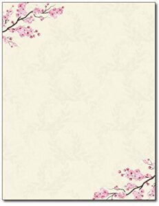 cherry blossoms stationery paper - 80 sheets