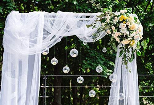 Sheer Voile Chiffon Fabric Draping Panels | 10 Yards 120" Wide White Voile Fabric | Use for Backdrop Curtain -Wedding and Special Events.