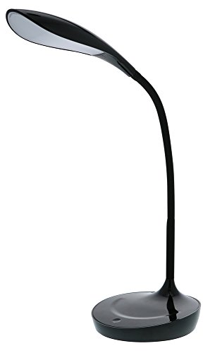 Bostitch Office LED Gooseneck Desk Lamp with USB Charging Port, 3 Dimming Levels, Touch Control, Black (VLED1502-BK)