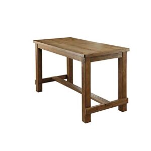 bowery hill contemporary counter height wood dining table in natural