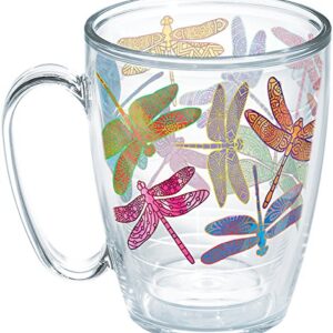 Tervis Made in USA Double Walled Dragonfly Mandala Insulated Tumbler Cup Keeps Drinks Cold & Hot, 16oz Mug Unlidded, Classic