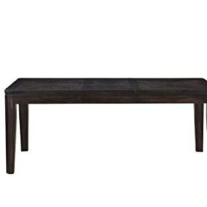 Steve Silver Ally Faux Leather Wood Dining Bench in Dark Brown