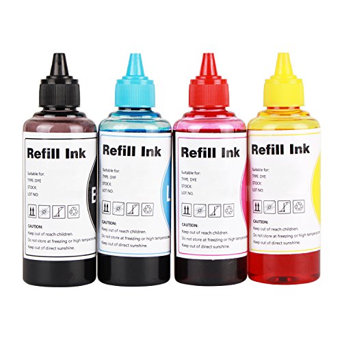 CoYlBod Refill Ink Kit Regular Dye Ink Bottle Replacement for 220 220XL 200 288 XP-430 XP-420 XP-330 XP-310 XP-400 WF-3640 WF-2760 WF-3620 WF-3520, Use for Ink Cartridges or CISS