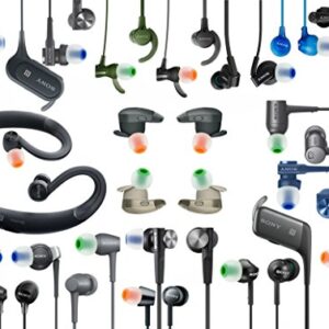 12 pcs (BHB-NSY) S/M/L Hybrid and Premium Silicone Replacement Adapters Earbuds Eartips Set Compatible with Sony in Ear Earphones Headphones