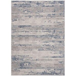 safavieh meadow collection 5'3" x 7'6" grey navy mdw182f modern abstract area rug