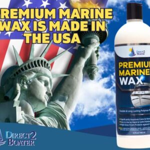 Premium Marine Wax for Boats & RV's with High Gloss Finish - 16 fl oz By Direct 2 Boater