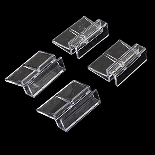 XMHF Aquarium Fish Tank Glass Cover Clip Support Holder, 8mm, 4-Pack