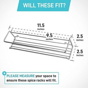 Ultimate Hostess Spice Rack Wall Mount - Spice Organizer for Cabinet, Pantry, and Tiny Kitchen - Space-Saving Hanging Spice Rack - Wall Spice Rack - Screw or Adhesive Spice Rack, 4-Tier, Fit 24 Jars