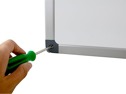 V VAB-PRO 24x36 inch Magnetic Dry-Erase White Board with Adjustable Pen Tray; Installation Kit Incl. & Wall Mount; Aluminum Frame; Sturdy Build for Classroom, Studio, Office -W312436-01