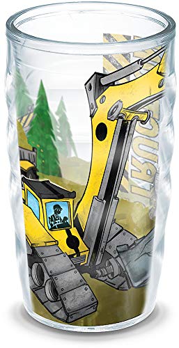 Tervis Construction Trucks Made in USA Double Walled Insulated Tumbler Cup Keeps Drinks Cold & Hot, 10oz Wavy, Unlidded