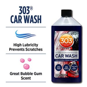 303 Products Car Wash with Wash Mitt Bubble Gum Scent, 18 fl. oz. (30577) , Blue