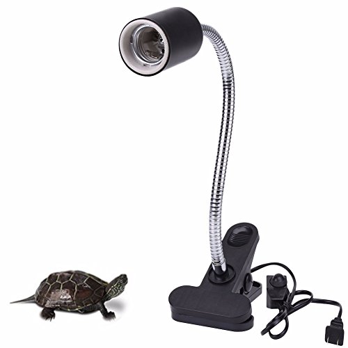 HIIZORR Heat Light for Reptiles Tortoise 720°Rotating Flexible Clamp Lamp Lizard Or Amphibian Adjust Brightness Habitat Lighting Holder, Bulb Not Included,Fit E27 Bulb |RESPECTING