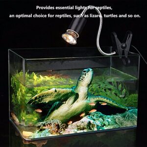 HIIZORR Heat Light for Reptiles Tortoise 720°Rotating Flexible Clamp Lamp Lizard Or Amphibian Adjust Brightness Habitat Lighting Holder, Bulb Not Included,Fit E27 Bulb |RESPECTING