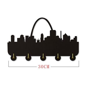 The Geeky Days America St. Louis Skyline Tourist Attraction Art Wall Decor Wall Hooks Clothes Coat Robe Hooks Keys Holder Bathroom Door Decor Towel Hooks