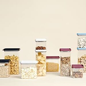 MEPAL, OMNIA 3 Piece Food Storage Box Set for Cereal or Pasta with 3 Lids, Airtight, BPA Free, White, 1 Set