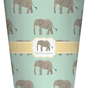 RNK Shops Elephant Waste Basket - Double Sided (White) (Personalized)