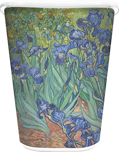 RNK Shops Irises (Van Gogh) Waste Basket - Double Sided (White)