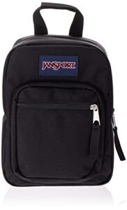 jansport big break insulated lunch bag - small soft-sided cooler ideal for class, work, or meal prep, black