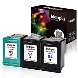inktopia remanufactured ink cartridge replacement for hp 94 and hp 95 c9354bn c8765wn c8766wn for officejet 150 100 h470 9800 7310 7210 deskjet 460 psc 1610 2355 printer (2 black 1 tri-color)