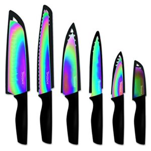 hampton forge hmc01a656d rainbow titanium – 12 piece cutlery set – multi