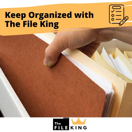 The File King Expanding Accordion File Folder | Letter Size | Box of 10 Redropes | 5.25” Expansion | Store and Organize Papers | Keep Records in One Place | Save Time Searching