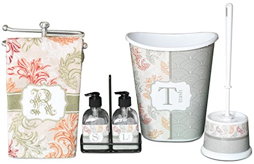 RNK Shops Watercolor Floral Waste Basket - Double Sided (White)