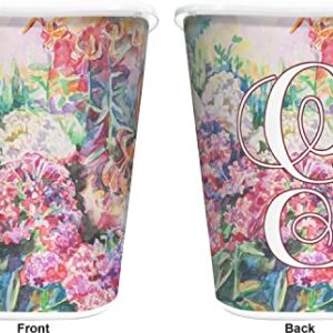 RNK Shops Watercolor Floral Waste Basket - Double Sided (White)