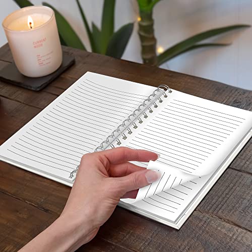 Rae Dunn Medium Hardcover Spiral Notebook - 5.75" x 8.75" - Durable Wire-O Lay-Flat Binding, Rigid Cover & 160 Lined Pages - Notebook