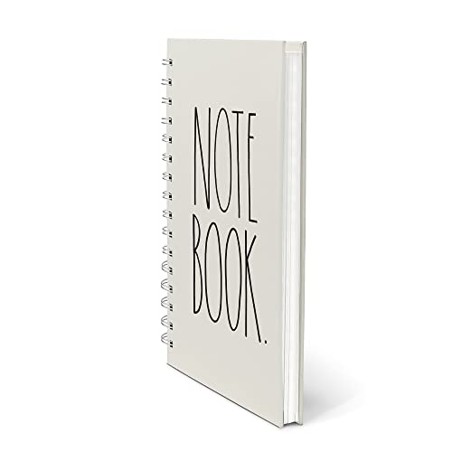 Rae Dunn Medium Hardcover Spiral Notebook - 5.75" x 8.75" - Durable Wire-O Lay-Flat Binding, Rigid Cover & 160 Lined Pages - Notebook