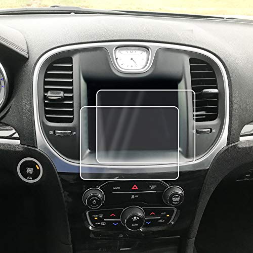 Red Hound Auto Screen Saver 2pc Compatible with Chrysler 300 Uconnect 2011-2019 Invisible High Clarity Touch Display Protector Minimizes Fingerprints 8.4 Inch