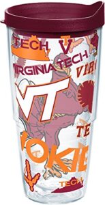tervis virginia tech university hokies made in usa double walled insulated tumbler, 1 count (pack of 1), maroon