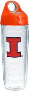 tervis made in usa double walled university of illinois fighting illini insulated tumbler cup keeps drinks cold & hot, 24oz water bottle, primary logo