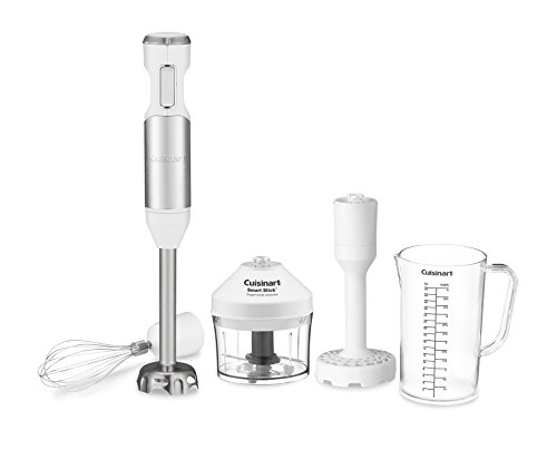 Cuisinart CSB-100W Smart Stick Variable Speed Hand Immersion Blender, Stainless Steel/White, 2018