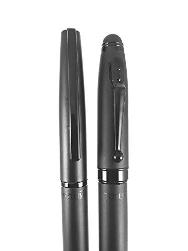 SHOPTOTUM Matte Black Metal Ballpoint Pens Smooth Writing Beautiful Design with Stylus Collectible Men or Women Dark Phoenix