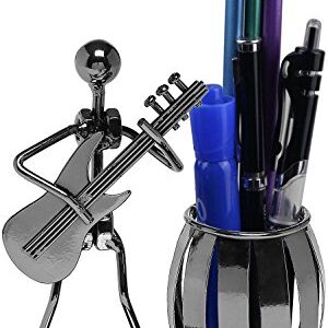 LepoHome Guitar Pen Holder Creative Desktop Accessories Multipurpose Metal Desk Pencil Holder For Gifts, Kids, Students, and Office Stationary